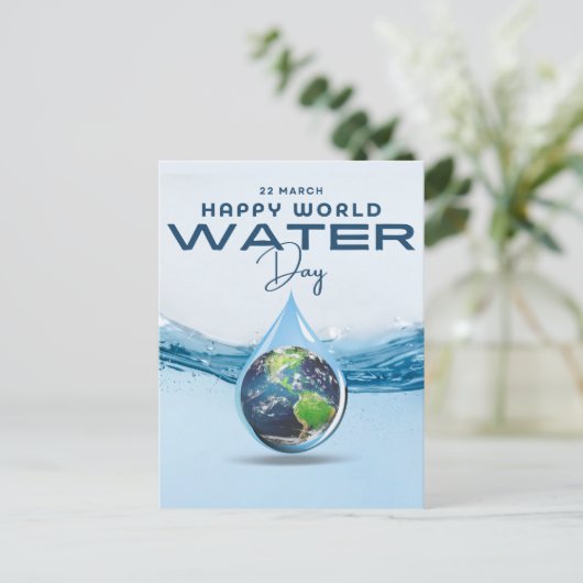Weltwassertag Feiertagspostkarte (Stehend Vorderseite)