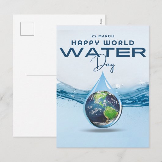 Weltwassertag Feiertagspostkarte (Vorne/Hinten)