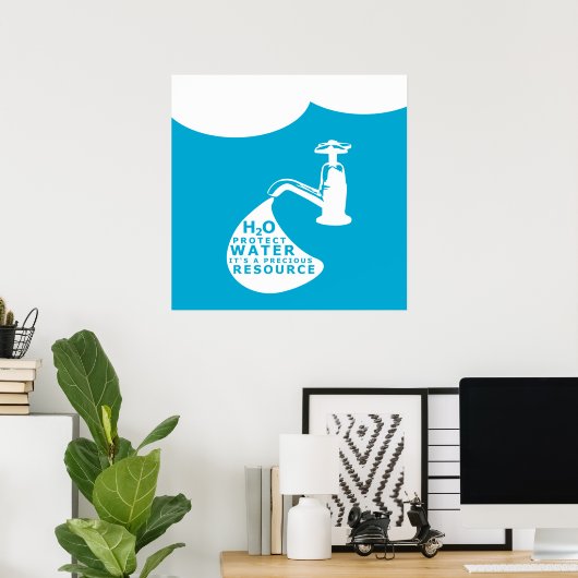 Weltwassertag Poster (Heimbüro)