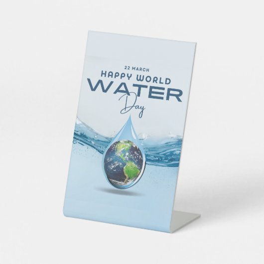 Weltwassertag Sockelschild (Vorderseite)