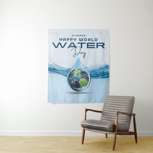 Weltwassertag Wandteppich (Beispiel)
