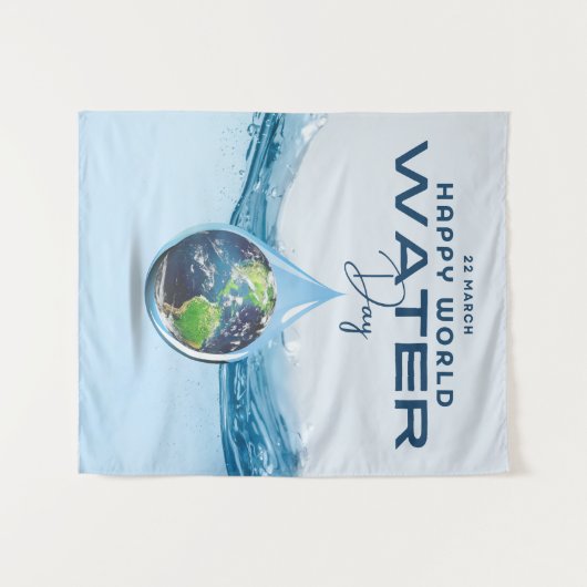 Weltwassertag Wandteppich (Vorderseite (Horizontal))