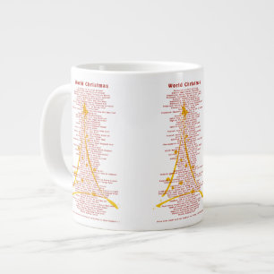 Weltweihnachten/verschiedene Sprachen Jumbo-Tasse