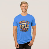 Weltweit 57.-bester Papa Tri-Blend Shirt (Vorderseite voll)