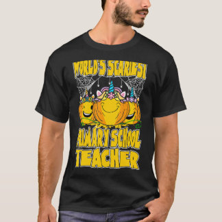 Weltweit Beängstigender Grund-Schullehrer Hallowee T-Shirt