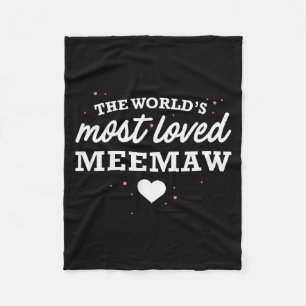 Weltweit beliebtestes Meemaw-Shirt, Süßes Valentin Fleecedecke