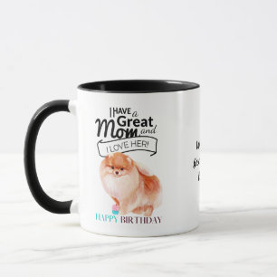 Weltweit BEST Spitz DOG MAMA Personalisiert Tasse