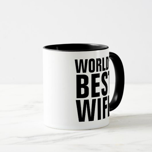 WELTWEIT BESTE EHEFRAU KAFFEE MUGS TASSE (VorderseiteRechts)