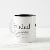 Weltweit beste Großvater Papa Definition Zweifarbige Tasse (Vorderseite Links)