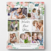 WELTWEIT BESTE MAMA Aquarellblume 7 Fotomaterial Fotoplatte (Vorderseite)