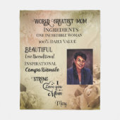 Weltweit Beste Mama Fleecedecke (Vorderseite)