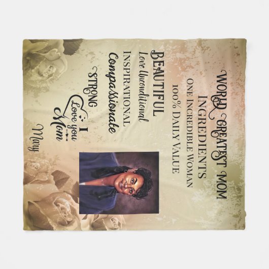 Weltweit Beste Mama Fleecedecke (Vorderseite (Horizontal))