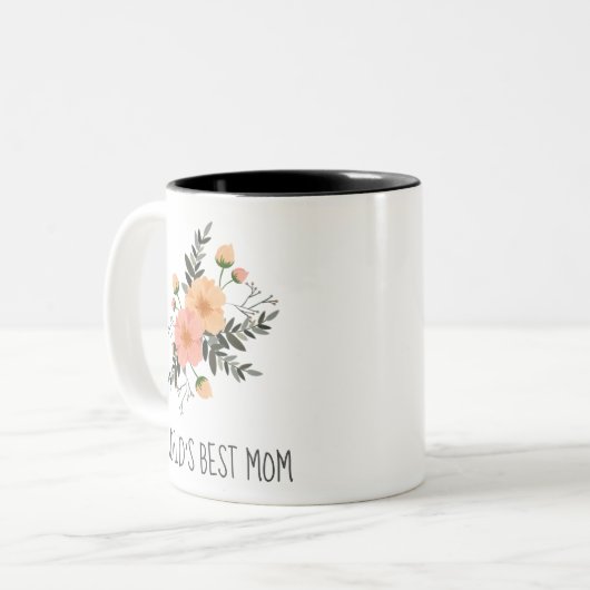 Weltweit beste Mama für benutzerdefinierte Botscha Zweifarbige Tasse (Vorderseite Links)