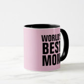 WELTWEIT BESTE MAMA KAFFEE-PINK-TASSE TASSE (VorderseiteRechts)