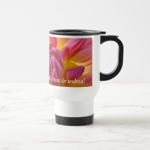 WELTWEIT BESTE OMA! Geschenktasse Dahlia Blumen Reisebecher