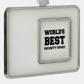 WELTWEIT BESTE SICHERHEITSGARTE Rahmen-Ornament SILBER (Rechts)