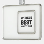 WELTWEIT BESTE SICHERHEITSGARTE Rahmen-Ornament SILBER (Links)