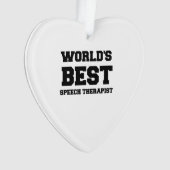 WELTWEIT BESTE SPEECH-THERAPIE ORNAMENT (Vorderseite)