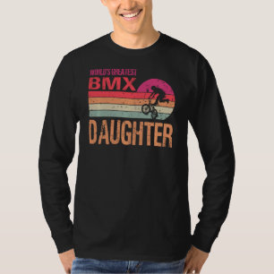 Weltweit Bester Bmx-Tochter Vintager Muttertag T-Shirt