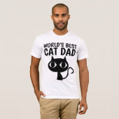 WELTWEIT BESTER CAT-VATER, T - Shirt (Vorne ganz)