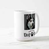 WELTWEIT BESTER DOG VATER 2 Fotos Paw Prints Kaffeetasse (VorderseiteRechts)
