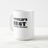 WELTWEIT BESTER FINANZBERATTER KAFFEETASSE (Vorderseite Links)
