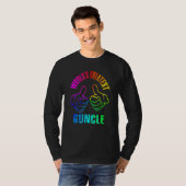 Weltweit bester Guncle Regenbogenfarben DISTRESSED T-Shirt (Vorne ganz)
