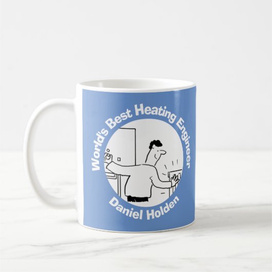 Weltweit bester Heizungsingenieur für individuelle Kaffeetasse (Links)