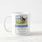 Weltweit bester Hund-Vater-Custom-Foto-Vatertag Kaffeetasse (Links)