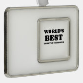 WELTWEIT BESTER INVESTITIONSBANKER Rahmen-Ornament SILBER (Rechts)