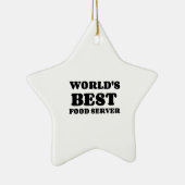 WELTWEIT BESTER LEBENSMITTELSERVER KERAMIK ORNAMENT (Rechts)