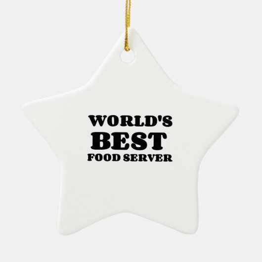 WELTWEIT BESTER LEBENSMITTELSERVER KERAMIK ORNAMENT (Vorne)