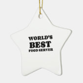 WELTWEIT BESTER LEBENSMITTELSERVER KERAMIK ORNAMENT (Links)