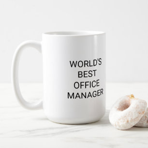Weltweit Bester Office Manager Monochrome Kaffeetasse