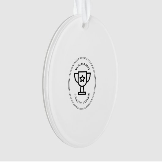 Weltweit bester Partner im Inland Ornament (Vorderseite)