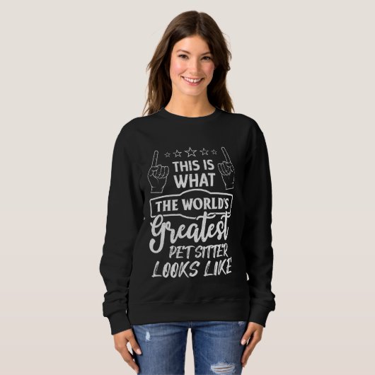 Weltweit Bester Pet Sitter Pet Walker Hund Sitter Sweatshirt (Vorne ganz)