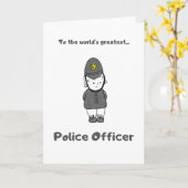 Weltweit bester Polizeibeamter - Grußkarte Karte (Gelbe Blume)
