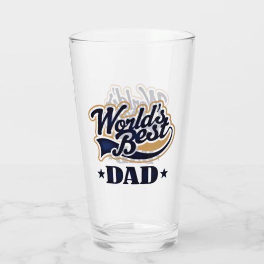 Weltweit Bester Vater Glas (Rückseite)