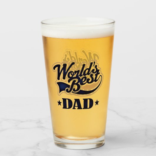 Weltweit Bester Vater Glas (Vorne (Gefüllt))