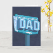 Weltweit Bester Vater-Neonschild Geburtstag der Vä Karte (Gelbe Blume)