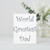 Weltweit Bester Vater Postkarte (Stehend Vorderseite)