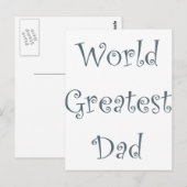 Weltweit Bester Vater Postkarte (Vorne/Hinten)
