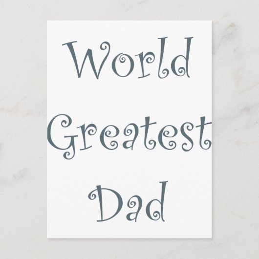 Weltweit Bester Vater Postkarte (Vorderseite)