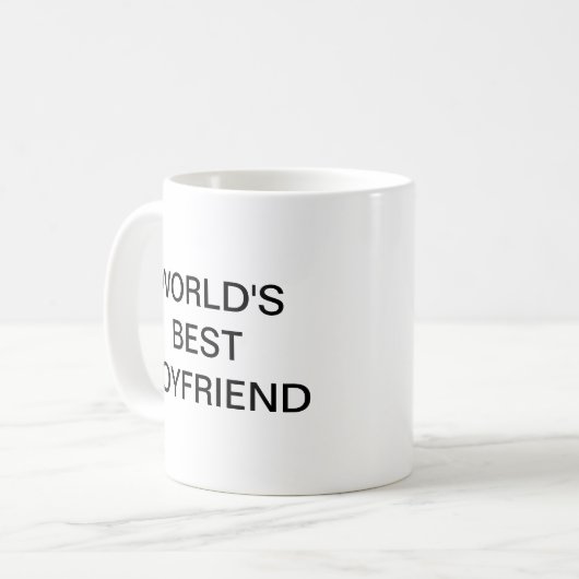 WELTWEIT BESTES BOYFRIEND KAFFEETASSE (Vorderseite Links)