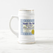 Weltweit Bestes Vater-Zertifikat Beer Stein Tasse (Links)
