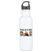 Weltweit bestes Vater-Zitat 3 - FotoCollage Edelstahlflasche (Vorderseite)