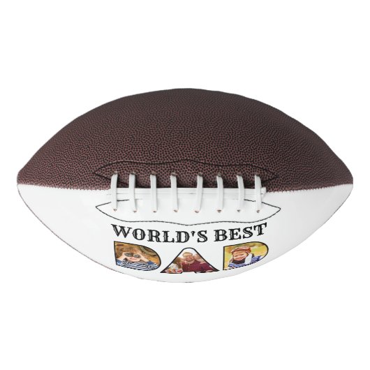 Weltweit bestes Vater-Zitat 3 - FotoCollage Football (Vorderseite)