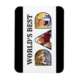 Weltweit bestes Vater-Zitat 3 - FotoCollage Magnet
