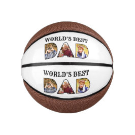 Weltweit bestes Vater-Zitat 3 - FotoCollage Mini Basketball