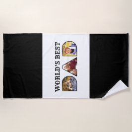 Weltweit bestes Vater-Zitat 3 - FotoCollage Strandtuch